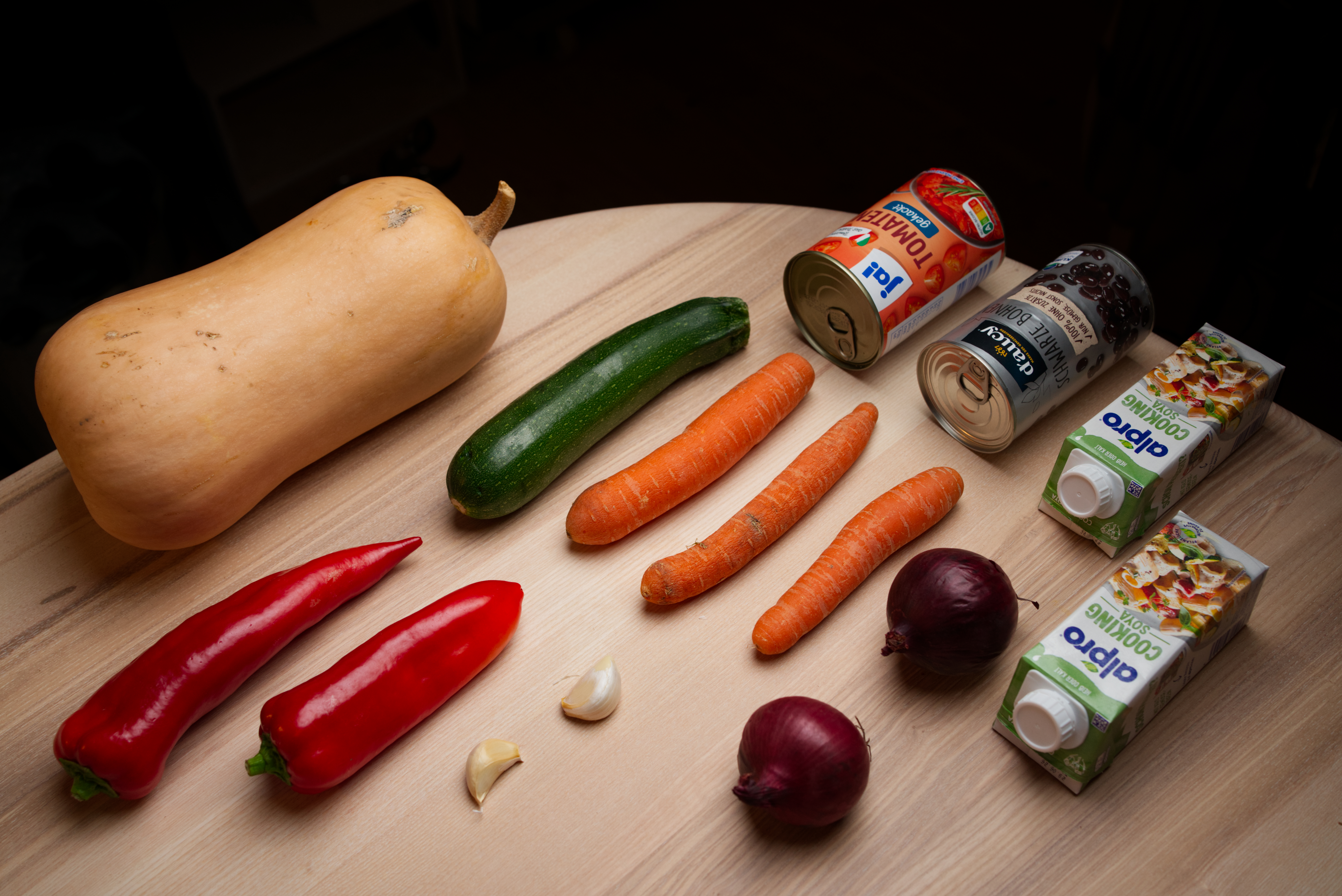 Bild von Zutaten für das Curry